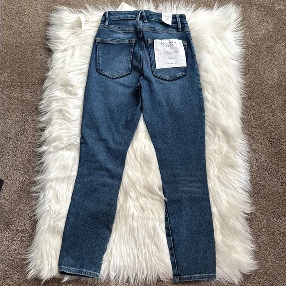 NWT Good American Good Waist Crop Denim Jeans in Size 0/25 - Picture 6 of 9